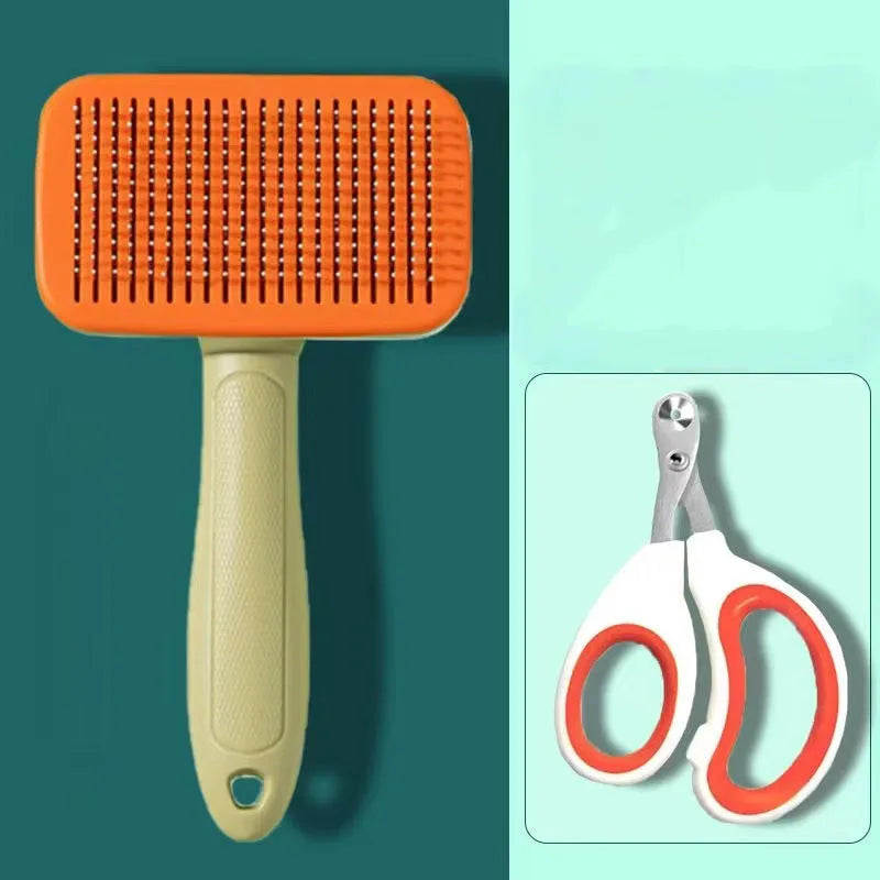 Self Cleaning Dog Brush Comb Pet Grooming Hair Remover Combs Brush Floating Hair Pet Grooming Brush Cat Supplies