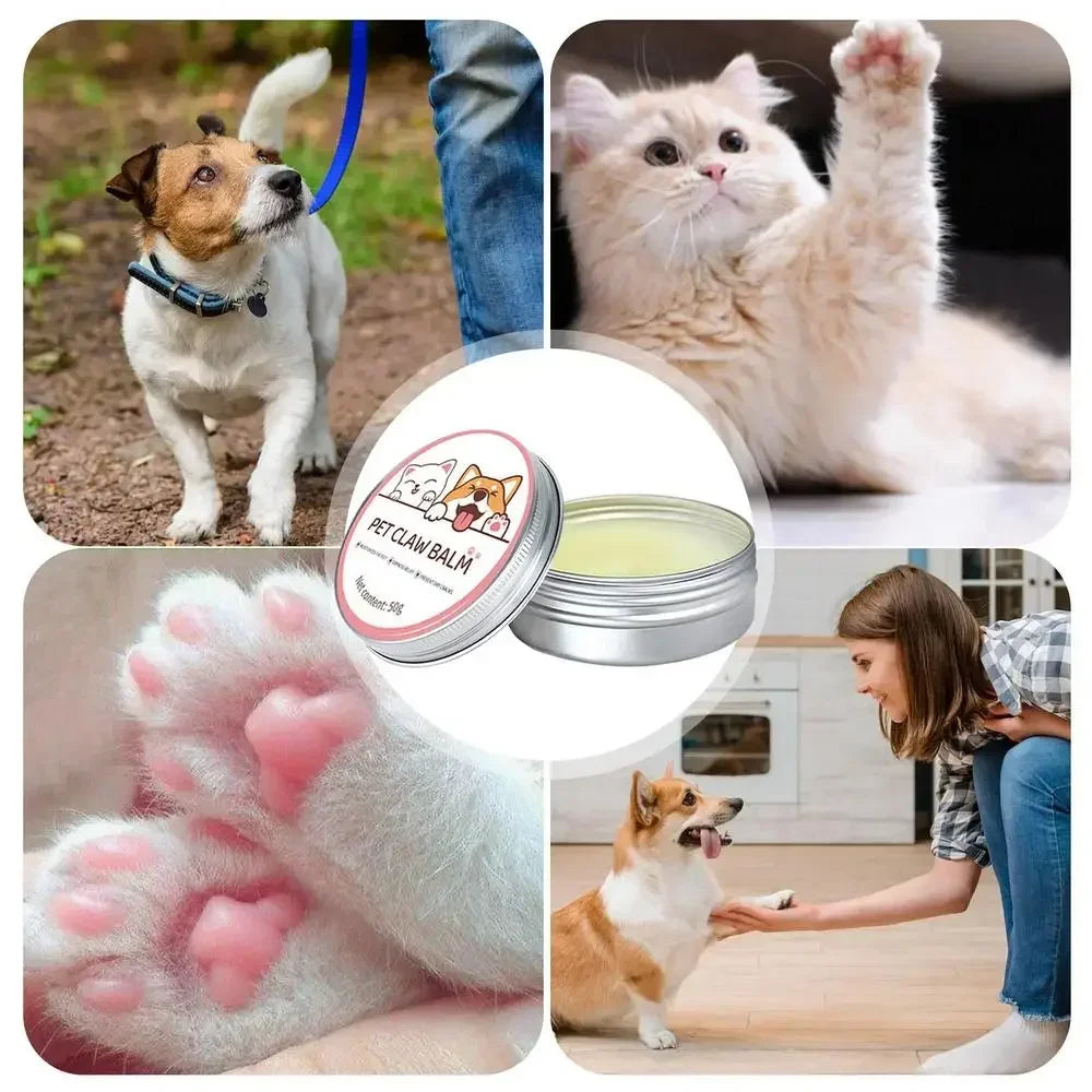 50g Paw Balm for Cats Cat Dog Paw Protective Cream Pet Nose Protector Moisturizer Pet Crack Feet Repair Accessories for Cats