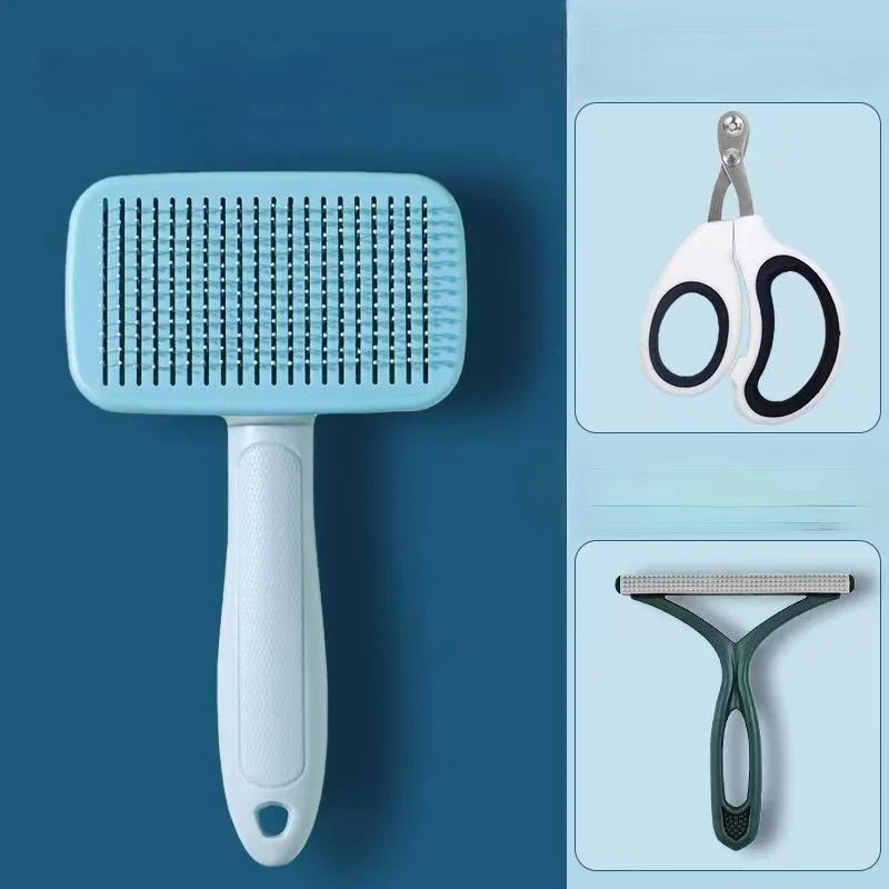 Self Cleaning Dog Brush Comb Pet Grooming Hair Remover Combs Brush Floating Hair Pet Grooming Brush Cat Supplies