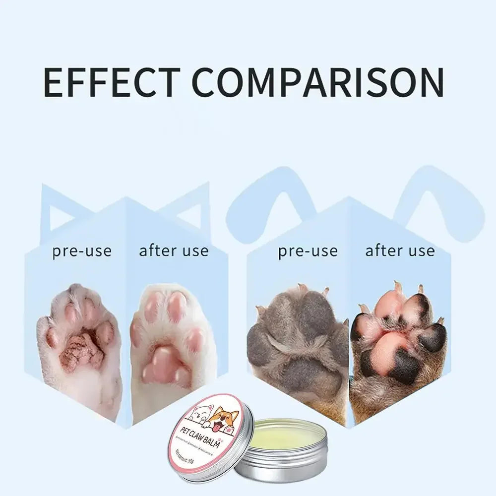 50g Paw Balm for Cats Cat Dog Paw Protective Cream Pet Nose Protector Moisturizer Pet Crack Feet Repair Accessories for Cats