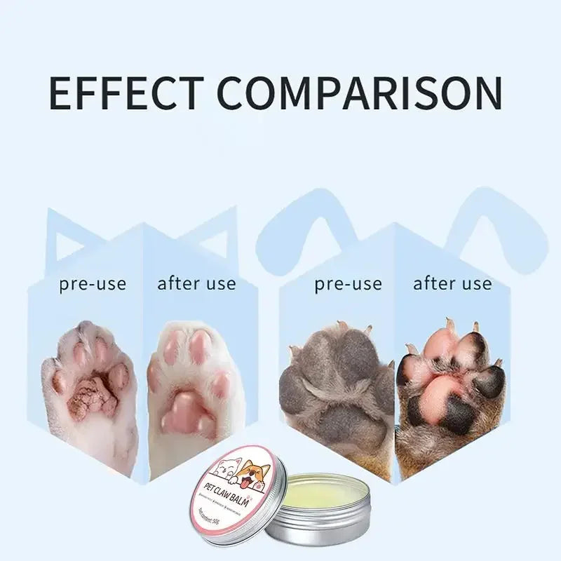 50g Paw Balm for Cats Cat Dog Paw Protective Cream Pet Nose Protector Moisturizer Pet Crack Feet Repair Accessories for Cats