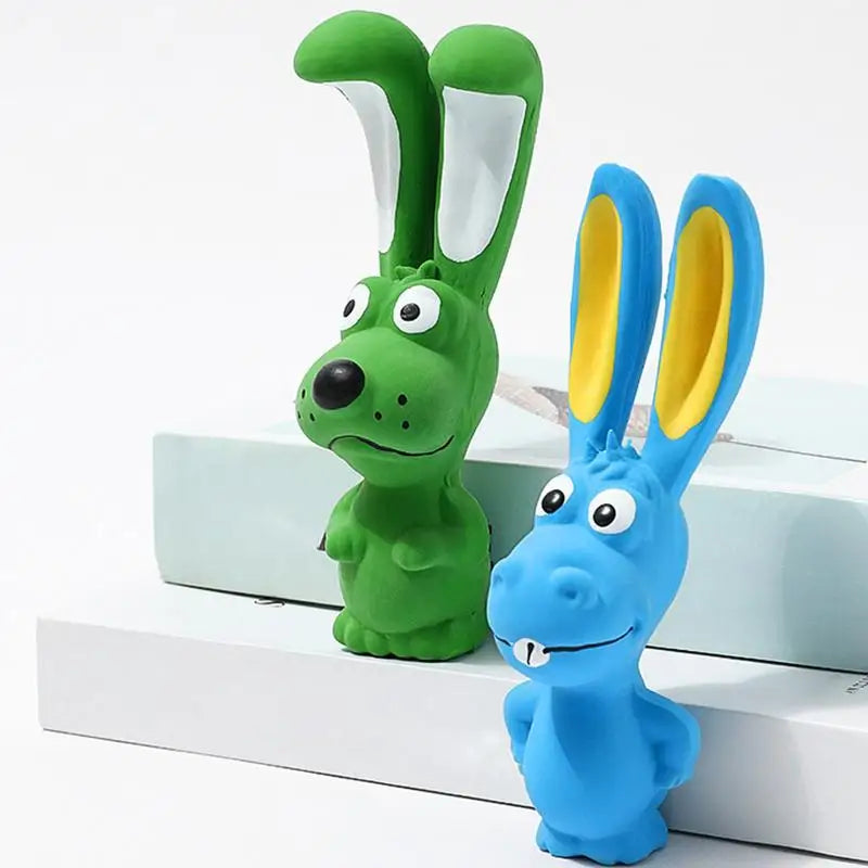 Dog Squeaky Toys Hippo Animal Chew Toys Latex Squeaky Toys Pet Supplies Soft Interactive Crinkle Dog Toys For Inside Dog & All