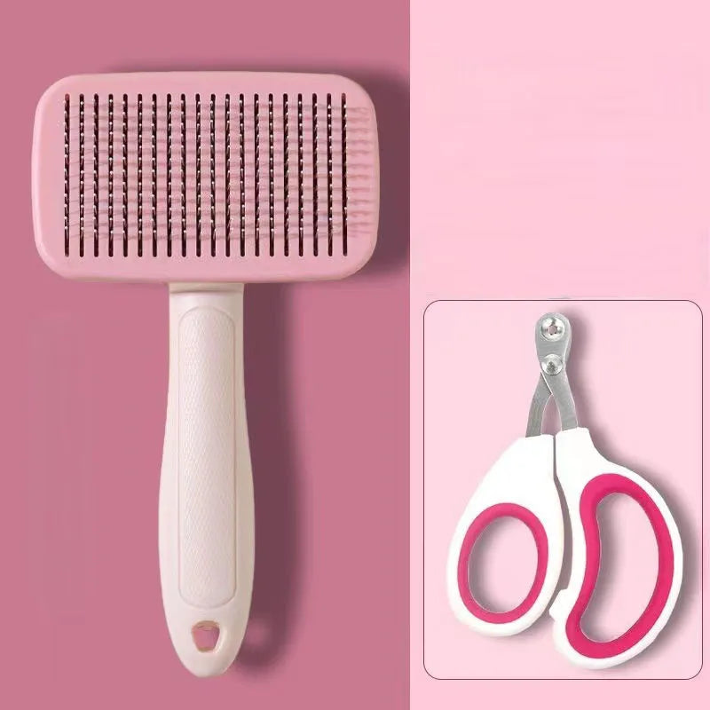 Self Cleaning Dog Brush Comb Pet Grooming Hair Remover Combs Brush Floating Hair Pet Grooming Brush Cat Supplies