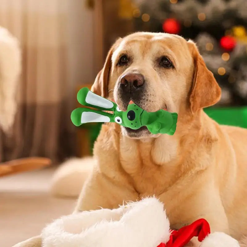 Dog Squeaky Toys Hippo Animal Chew Toys Latex Squeaky Toys Pet Supplies Soft Interactive Crinkle Dog Toys For Inside Dog & All