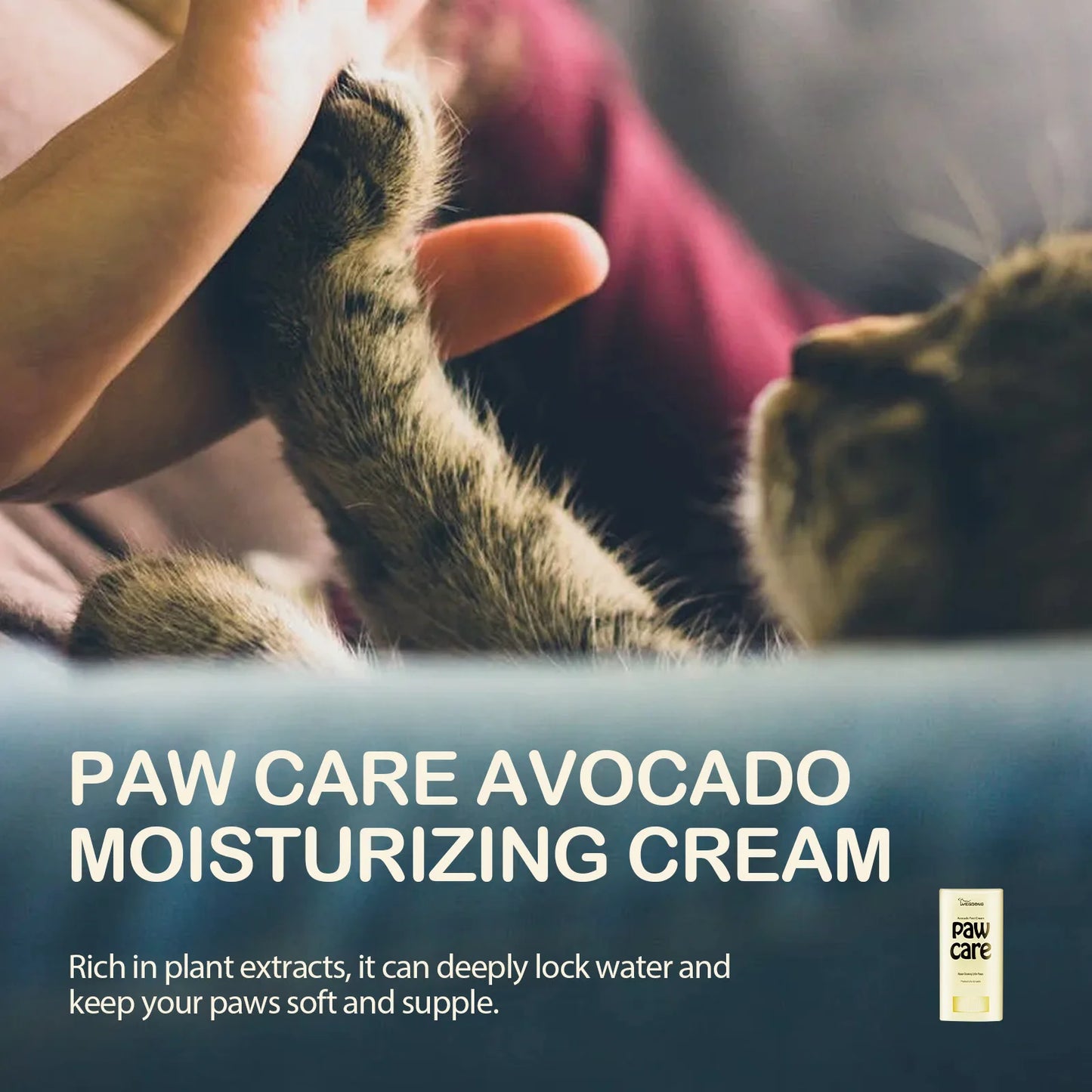 Dog Cat Paw Pad Balm Stick- Nose Balm Soothing Moisturizer Natural Avocado Oil Shea Butter Wax Cream for Pet Dry Cracked Foot
