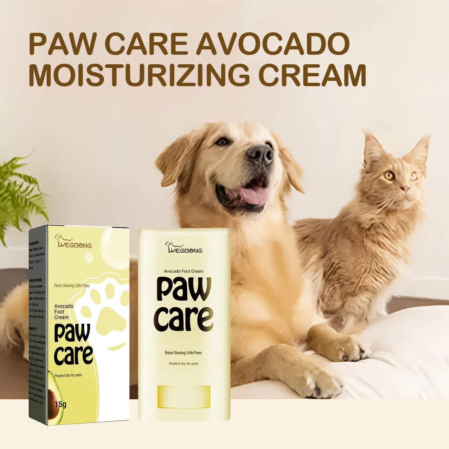Dog Cat Paw Pad Balm Stick- Nose Balm Soothing Moisturizer Natural Avocado Oil Shea Butter Wax Cream for Pet Dry Cracked Foot