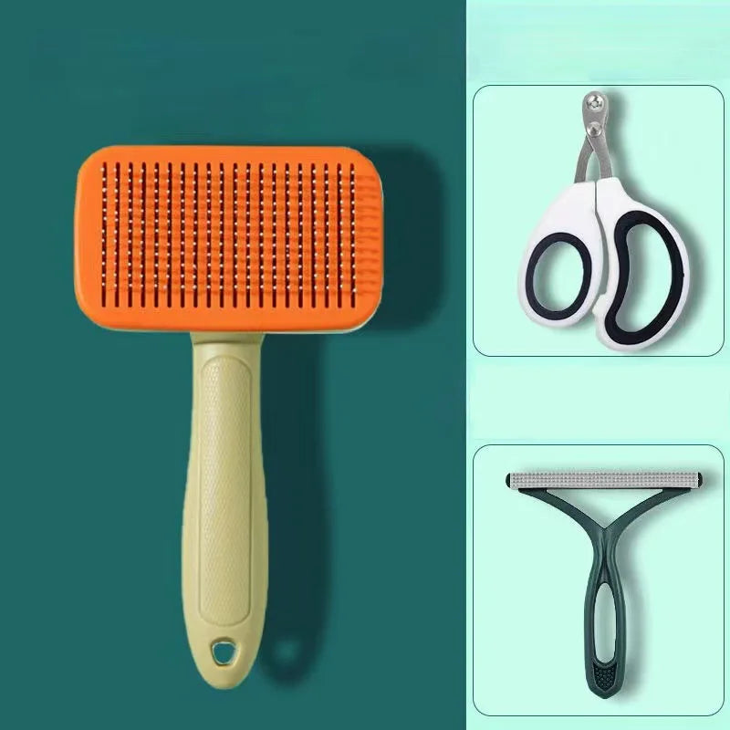 Self Cleaning Dog Brush Comb Pet Grooming Hair Remover Combs Brush Floating Hair Pet Grooming Brush Cat Supplies