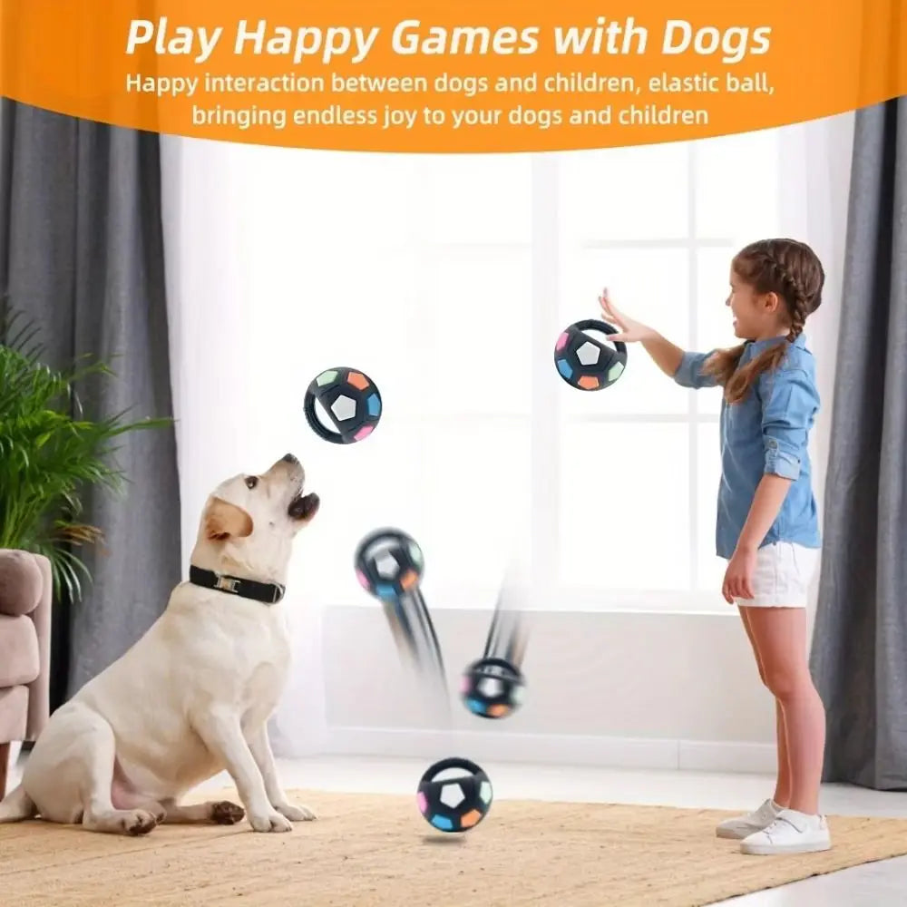 Animal Dog Toys Soccer Ball Durable TPR Interactive Squeaky Pet Football with Handle Teeth Grinding & Training