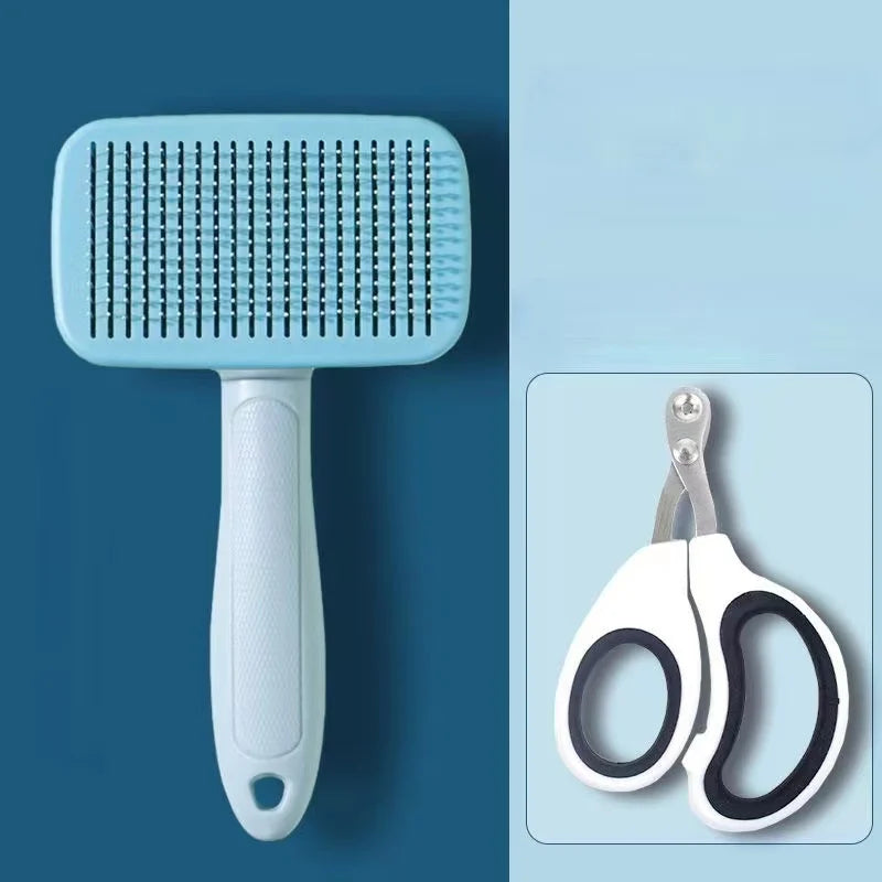 Self Cleaning Dog Brush Comb Pet Grooming Hair Remover Combs Brush Floating Hair Pet Grooming Brush Cat Supplies