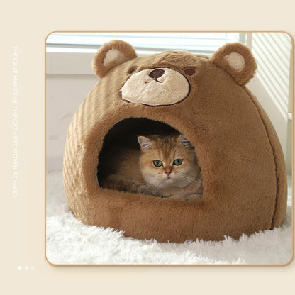 HOOPET Cats House Dogs Bed Indoor Sleeping Bed Soft Cat Cave Winter Warm Kitten Nest Puppy Kennel Pet Products