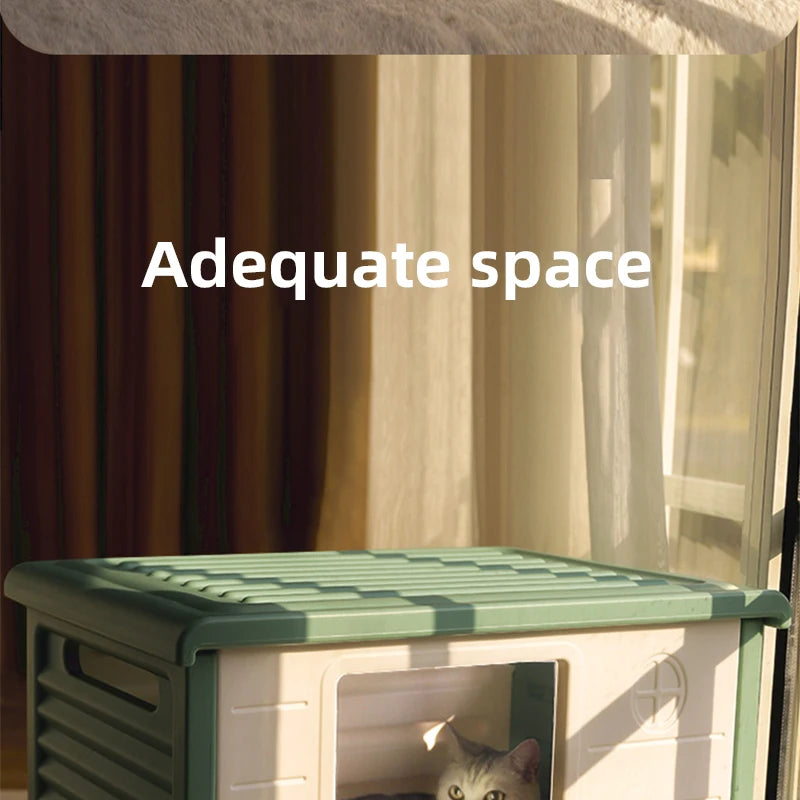 HOOPET Cat Litter Cat House Cottage Summer Outdoor Rainproof Dog Kennel Cat House Stray Cat Outdoor Nests