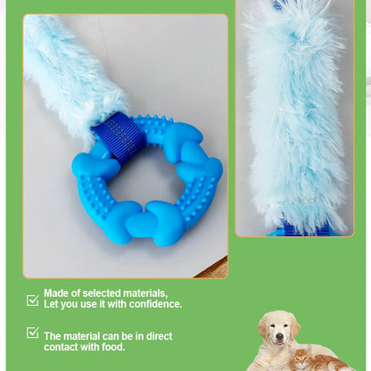 Durable Pet Dog Chew Toys Rubber Bone Plush Toy For Pets Supplies Fit for Puppy Pet Gift Training Interactive Play with Rope
