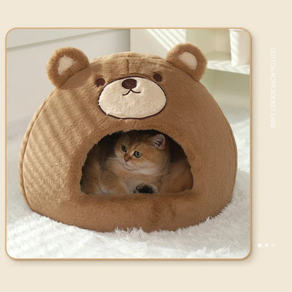 HOOPET Cats House Dogs Bed Indoor Sleeping Bed Soft Cat Cave Winter Warm Kitten Nest Puppy Kennel Pet Products